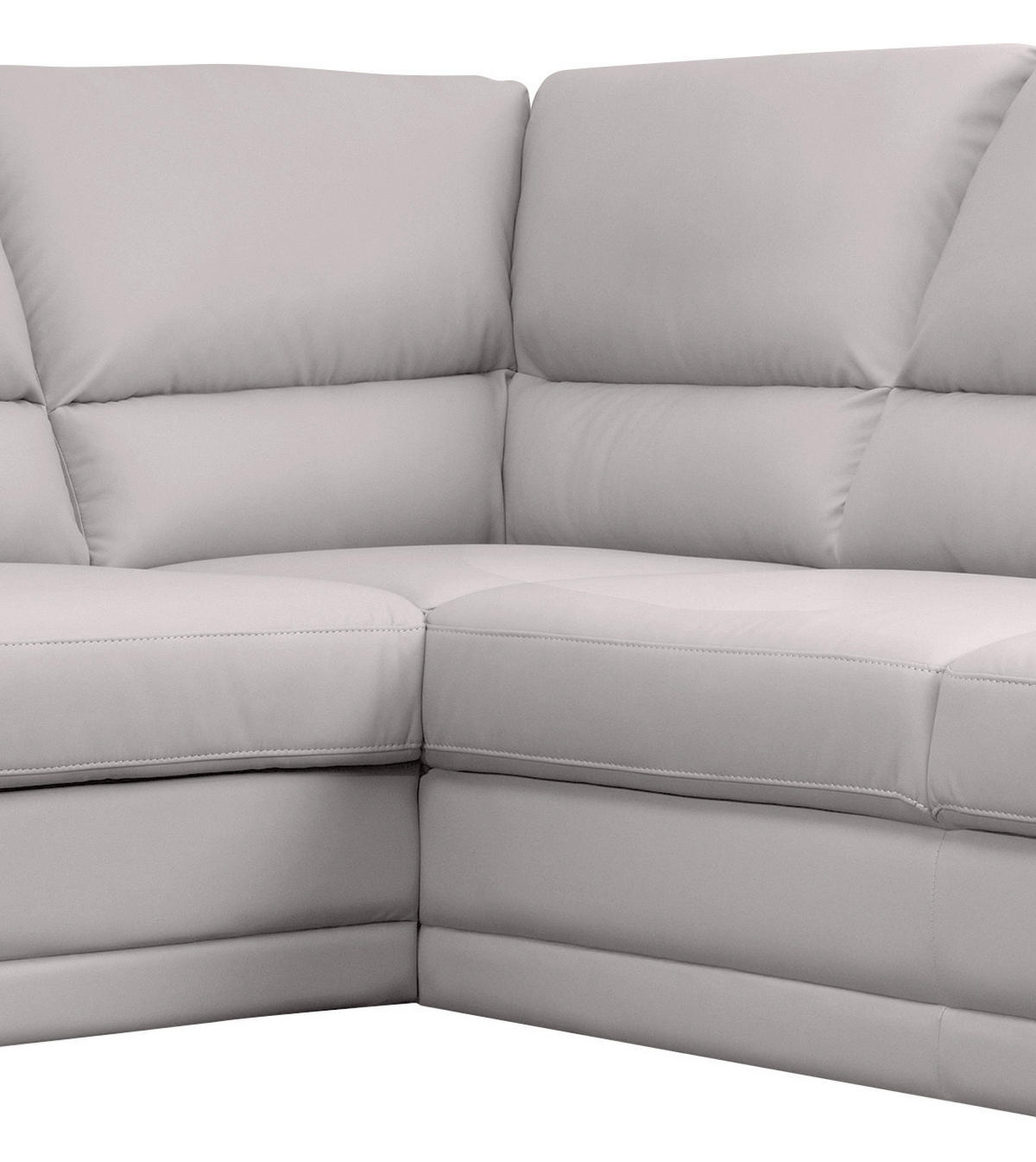 ECKSOFA in Lederlook Hellgrau  245/225 cm  - Hellgrau, Design, Kunststoff/Textil (245/225cm) - Livetastic