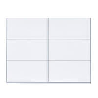 SCHWEBETÜRENSCHRANK Weiss  - Weiss/Alufarben, Design, Holzwerkstoff/Metall (270/210/61cm) - Carryhome