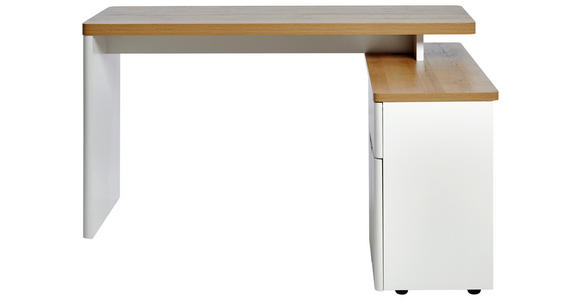 SCHREIBTISCHKOMBINATION in Weiß, Eichefarben - Eichefarben/Weiß, KONVENTIONELL, Holzwerkstoff (140/77/117,5cm) - Venda