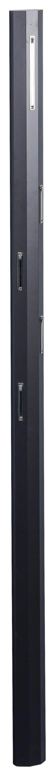 GARDEROBENPANEEL  in 8/185/4 cm  - Chromfarben/Schwarz, Basics, Holzwerkstoff/Metall (8/185/4cm)