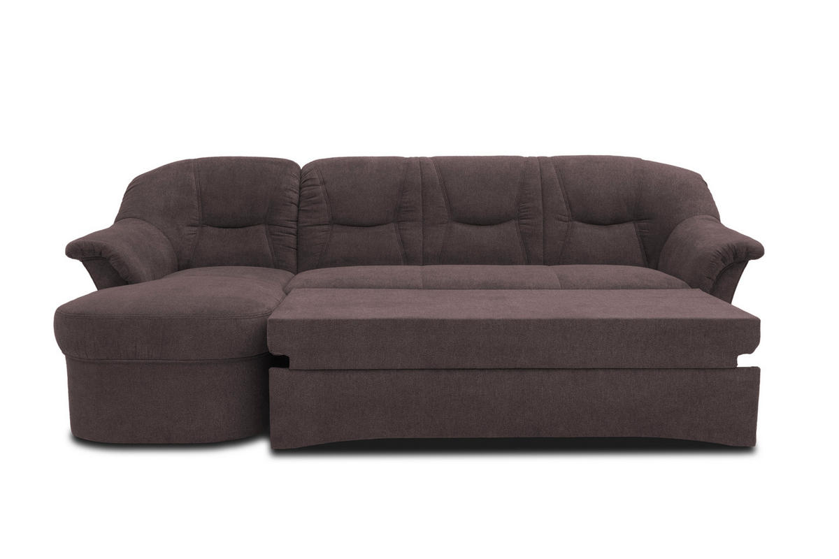 ECKSOFA Greige Mikrofaser  - Greige/Schwarz, KONVENTIONELL, Kunststoff/Textil (146/232cm) - MID.YOU