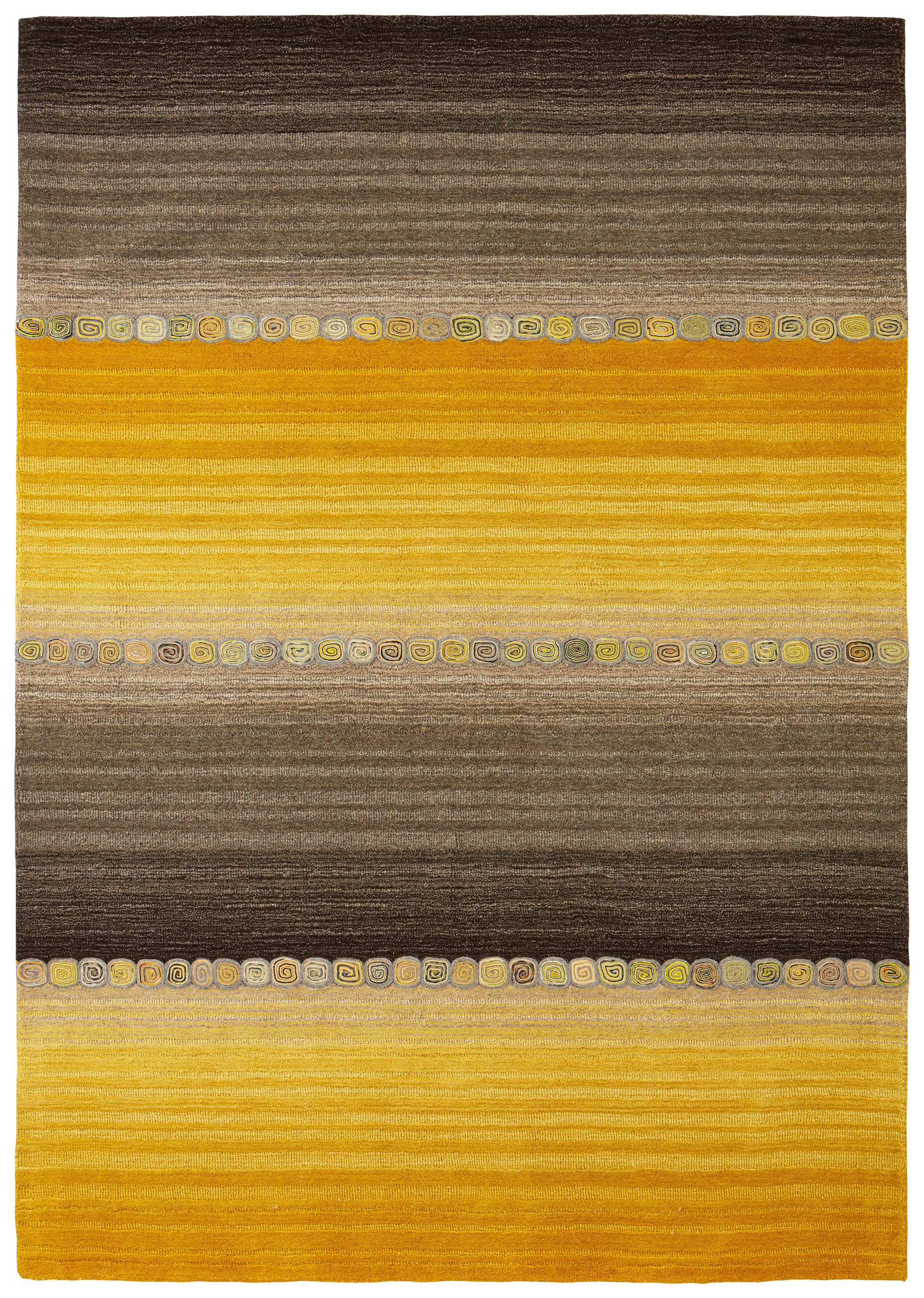 ORIENTTEPPICH 60/90 cm Twilight in yellow Braun, Gelb  - Gelb/Braun, LIFESTYLE, Textil (60/90cm) - Cazaris