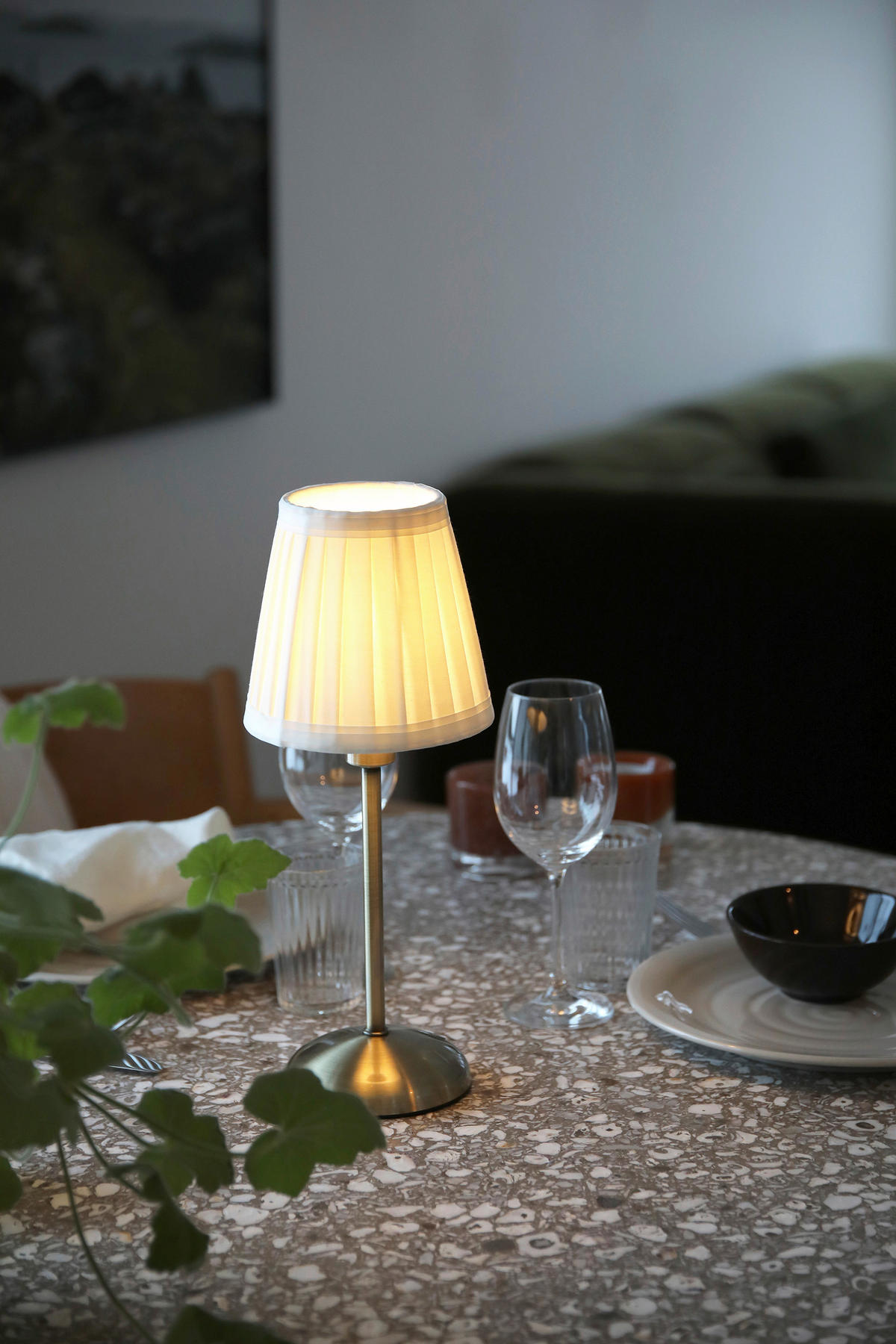 PORTABEL LAMPA Anno 14/35/14 cm   - beige/mässingsfärgad, Basics, metall/plast (14/35/14cm) - Markslöjd
