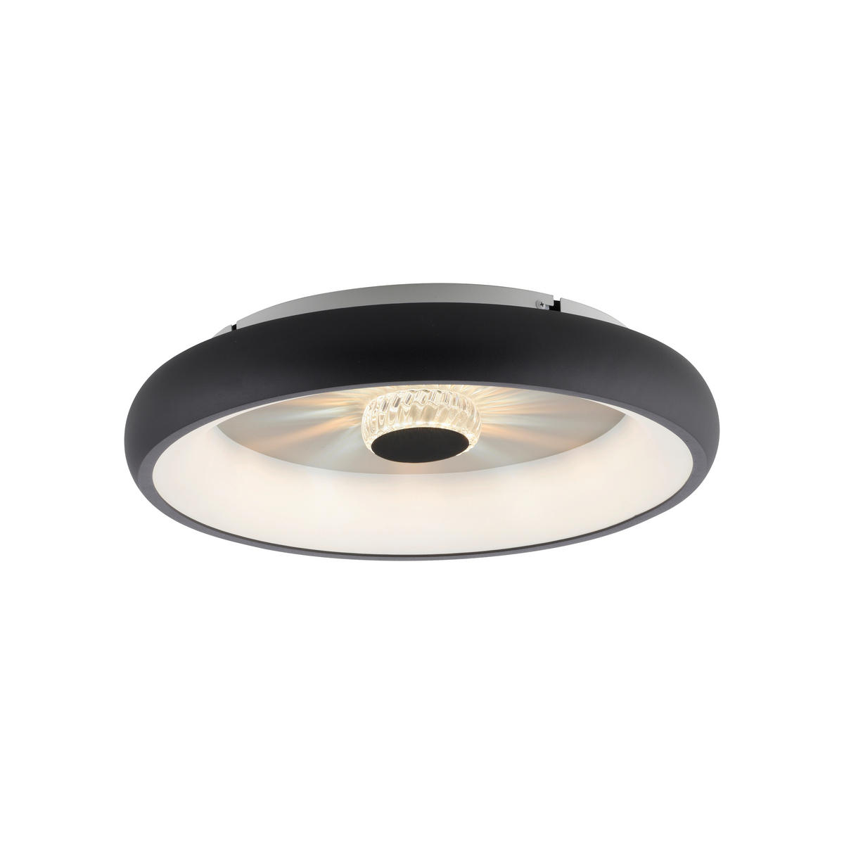 LED MENNYEZETI LÁMPA - fekete, Design, műanyag/fém (46,5/9,5cm)