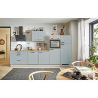 KÜCHENBLOCK PN 105 330 cm  in Eichefarben, Hellgrün, Kaschmir  - Kaschmir/Eichefarben, Design, Holzwerkstoff/Metall (330cm) - Pino