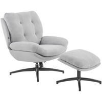 RELAXSESSELSET in Metall, Textil Grau, Schwarz  - Schwarz/Grau, Design, Textil/Metall (75/97/88cm) - Carryhome