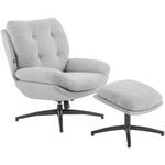 RELAXSESSELSET in Metall, Textil Grau, Schwarz  - Schwarz/Grau, Design, Textil/Metall (75/97/88cm) - Carryhome