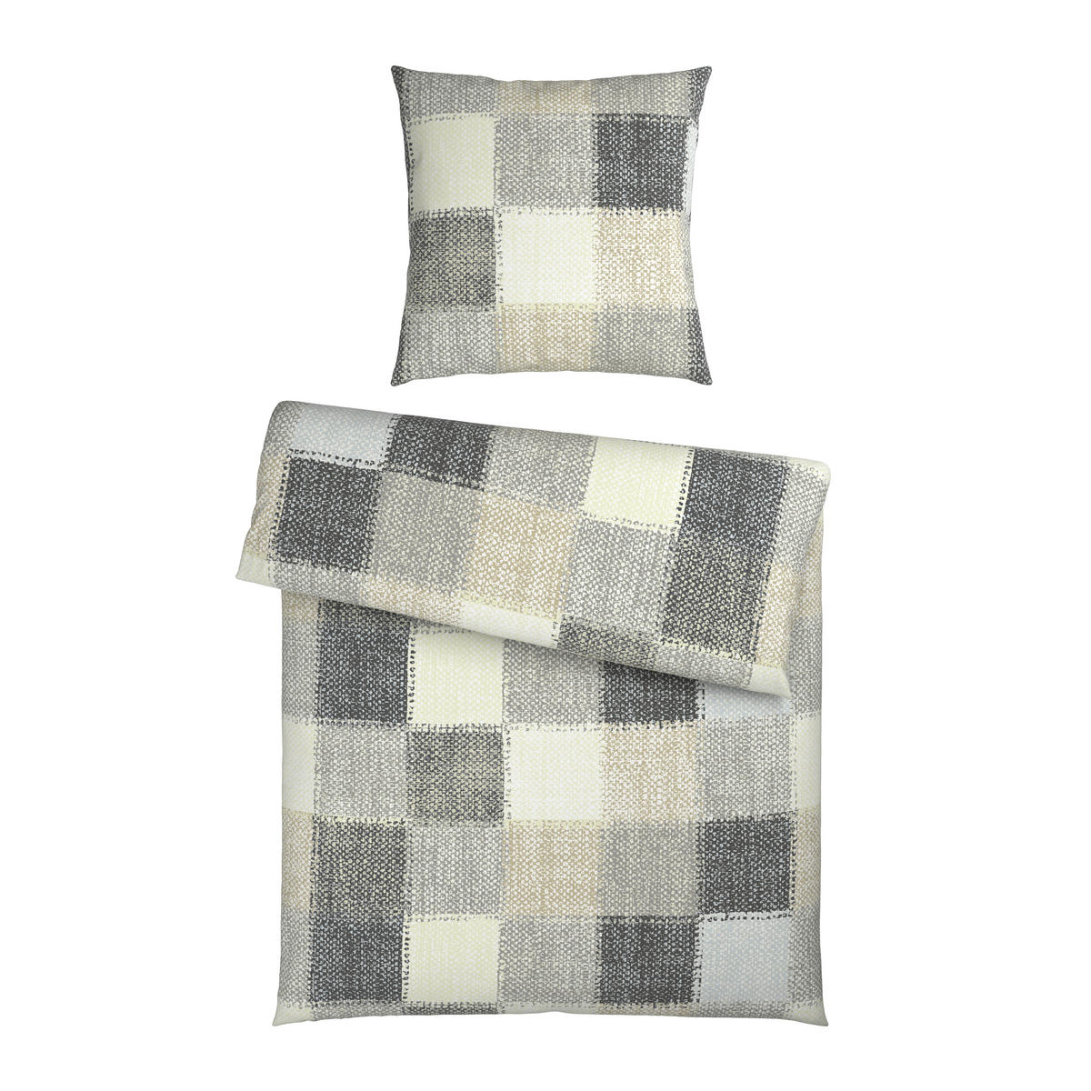 BETTWÄSCHE Flanell 135/200 cm  - Grau, Textil (135/200cm) - Novel