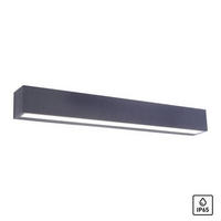 LED-WANDLEUCHTE Robert 50/6/6 cm   - Anthrazit, KONVENTIONELL, Glas/Metall (50/6/6cm) - Paul Neuhaus