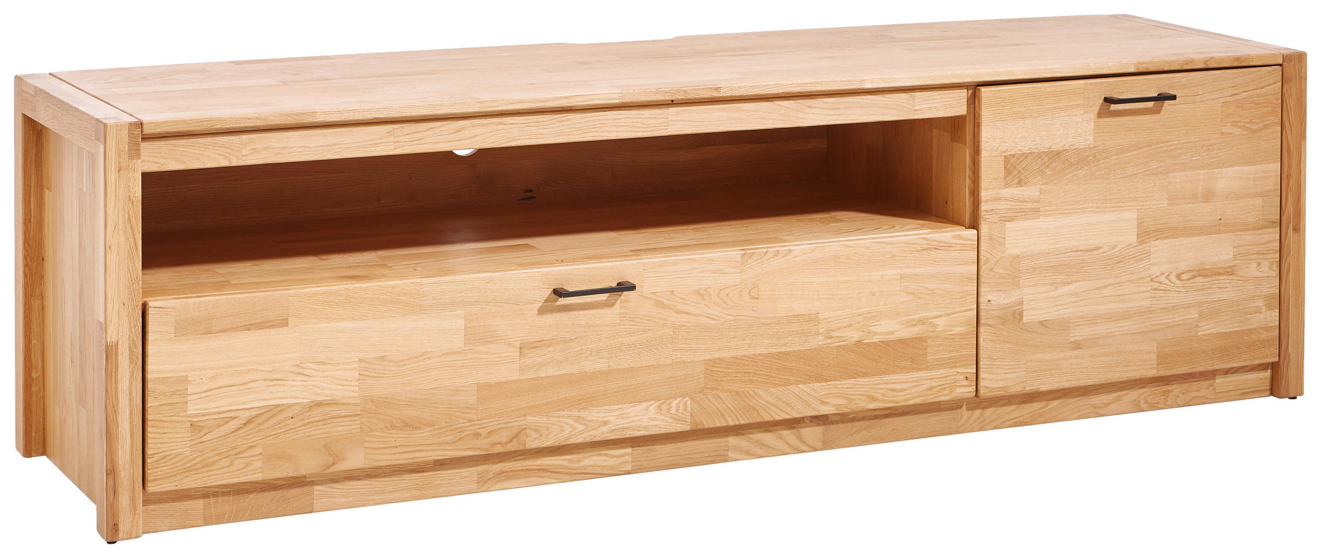 NIZKA OMARICA divji hrast  - črna/barve hrasta, Natur, kovina/les (190/54/50cm) - Hom`in