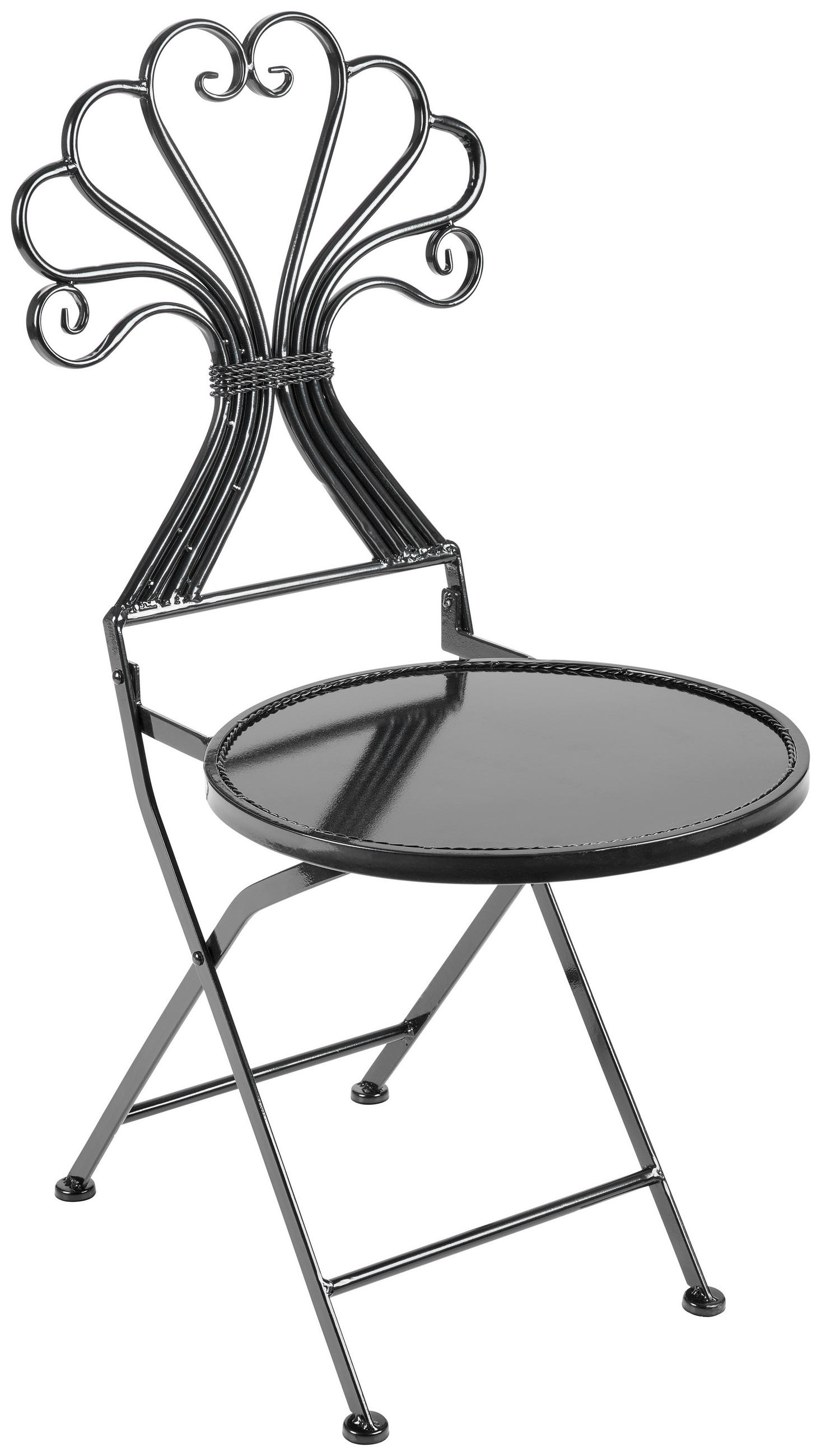 VRTNI STOL  železo črna  - črna, Konvencionalno, kovina (41,5cm) - Ambia Home