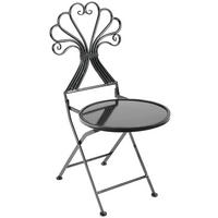 VRTNI STOL  železo črna  - črna, Konvencionalno, kovina (41,5cm) - Ambia Home