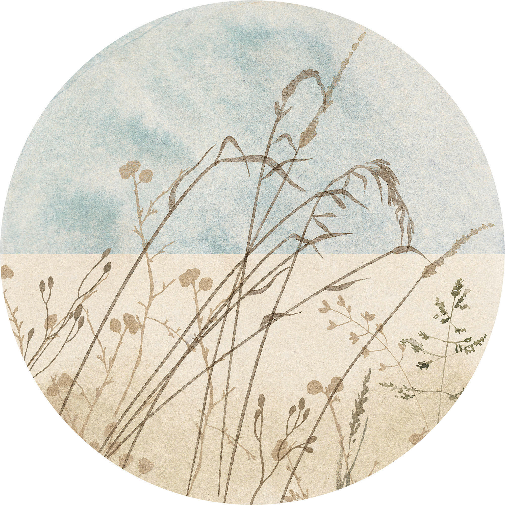 FOTOTAPETE - Blau/Braun, Trend (125cm)