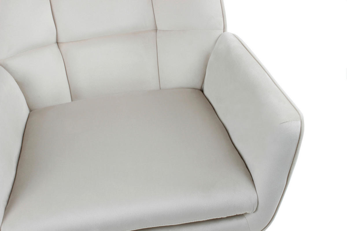 GUNGSTOL i beige  - beige, Design, metall/trä (68/97/88cm) - Kayoom