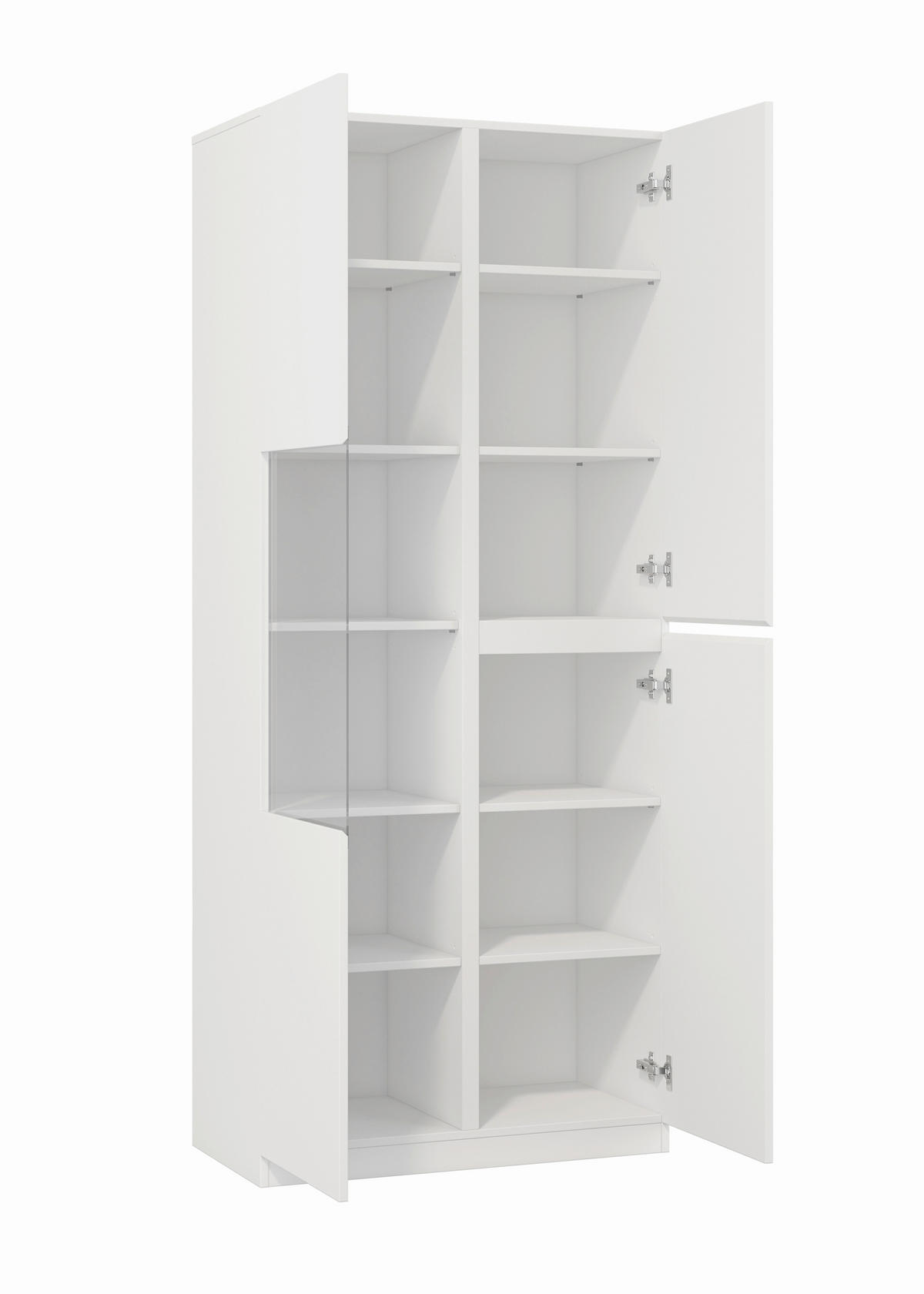 VITRINE  in Weiß  - Weiß, Design, Glas/Holzwerkstoff (79,4/187,5/40cm) - MID.YOU