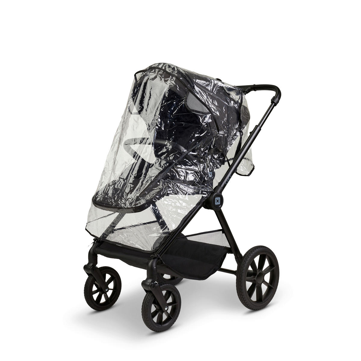 KINDERWAGENSET CLICC  - Schwarz, Basics, Textil/Metall (61/114/84cm) - Moon