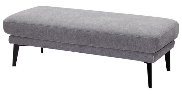 WOHNLANDSCHAFT Grau Webstoff - Schwarz/Grau, Design, Textil/Metall (226/292cm) - Valnatura