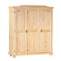 DREHTÜRENSCHRANK 3 -türig Kiefer massiv Naturfarben - Naturfarben, LIFESTYLE, Holz/Metall (150/180/56cm) - Carryhome