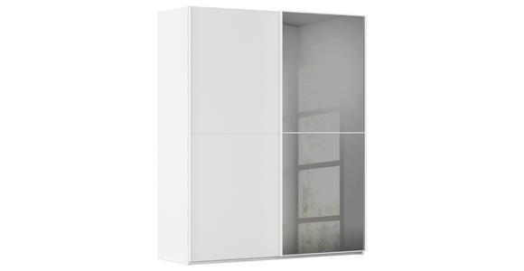 SCHWEBETÜRENSCHRANK 201/223/68 cm 2-türig Weiß  - Weiß, KONVENTIONELL, Glas/Holzwerkstoff (201/223/68cm) - Novel