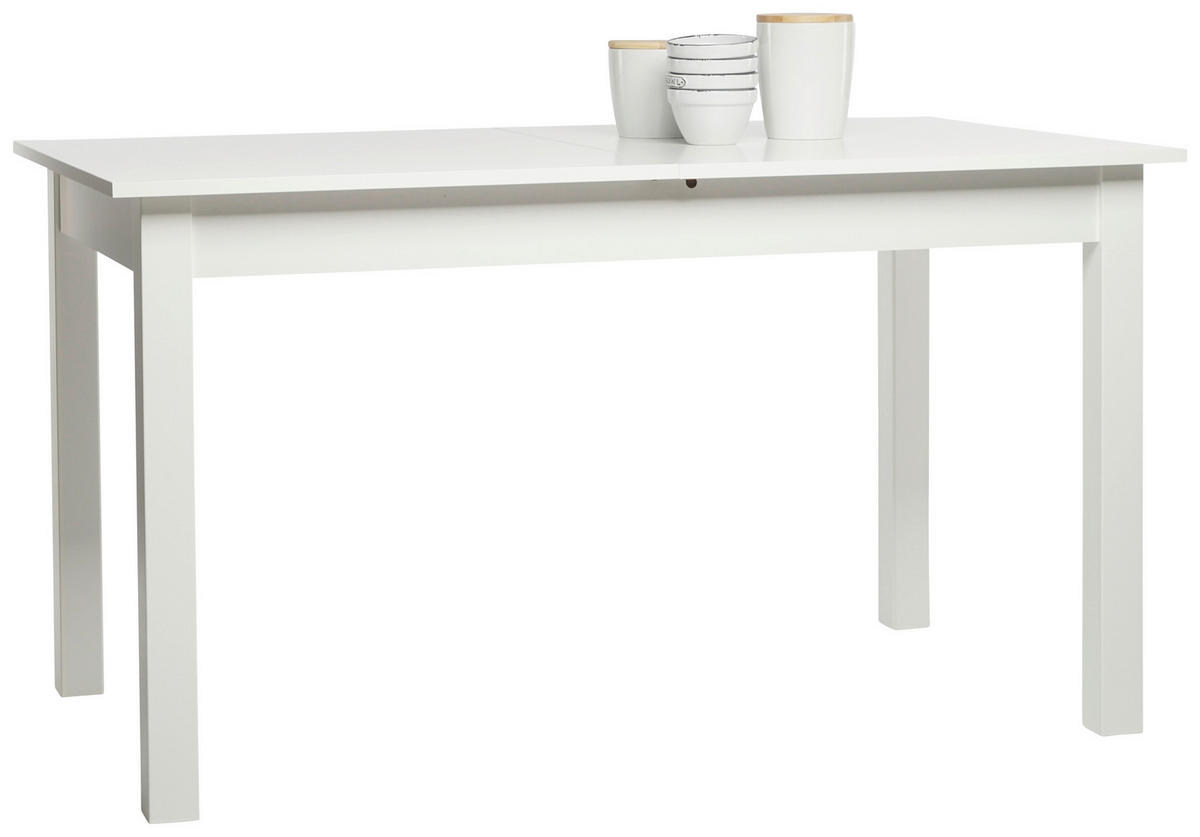 MASĂ din material pe bază de lemn 140/80/76,5 cm   - alb, Design, material pe bază de lemn (140/80/76,5cm) - MID.YOU