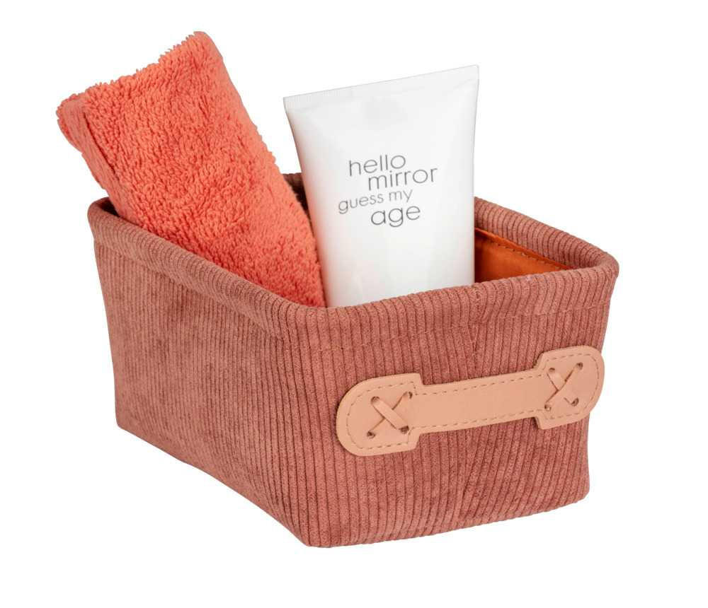 AUFBEWAHRUNGSKÖRBCHEN     - Beige/Altrosa, Basics, Textil (19/9/14cm) - Wenko