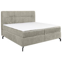 BOXSPRINGBETT 160/200 cm  Hellgrau  - Hellgrau/Schwarz, Design, Textil/Metall (160/200cm) - Esposa