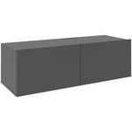 LOWBOARD Newniq  in 120/36,7/45 cm  - Anthrazit, Design, Holzwerkstoff (120/36,7/45cm) - Hom`in