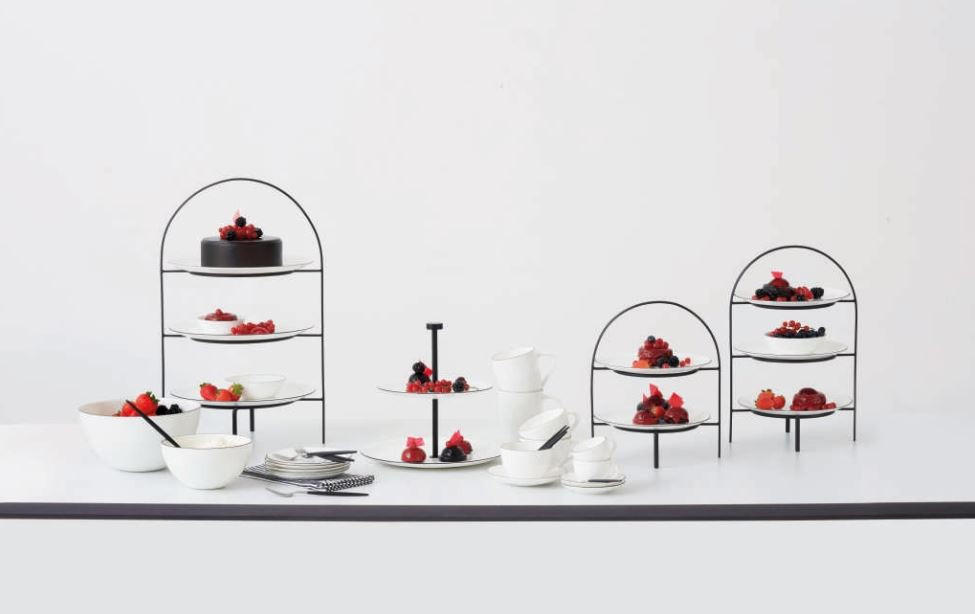 ETAGERE 3-stöckig - Schwarz, Design, Metall (21/36,5cm) - ASA