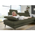 ECKSOFA in Echtleder Grün  310/180 cm  - Schwarz/Grün, Design, Leder/Metall (310/180cm) - Dieter Knoll