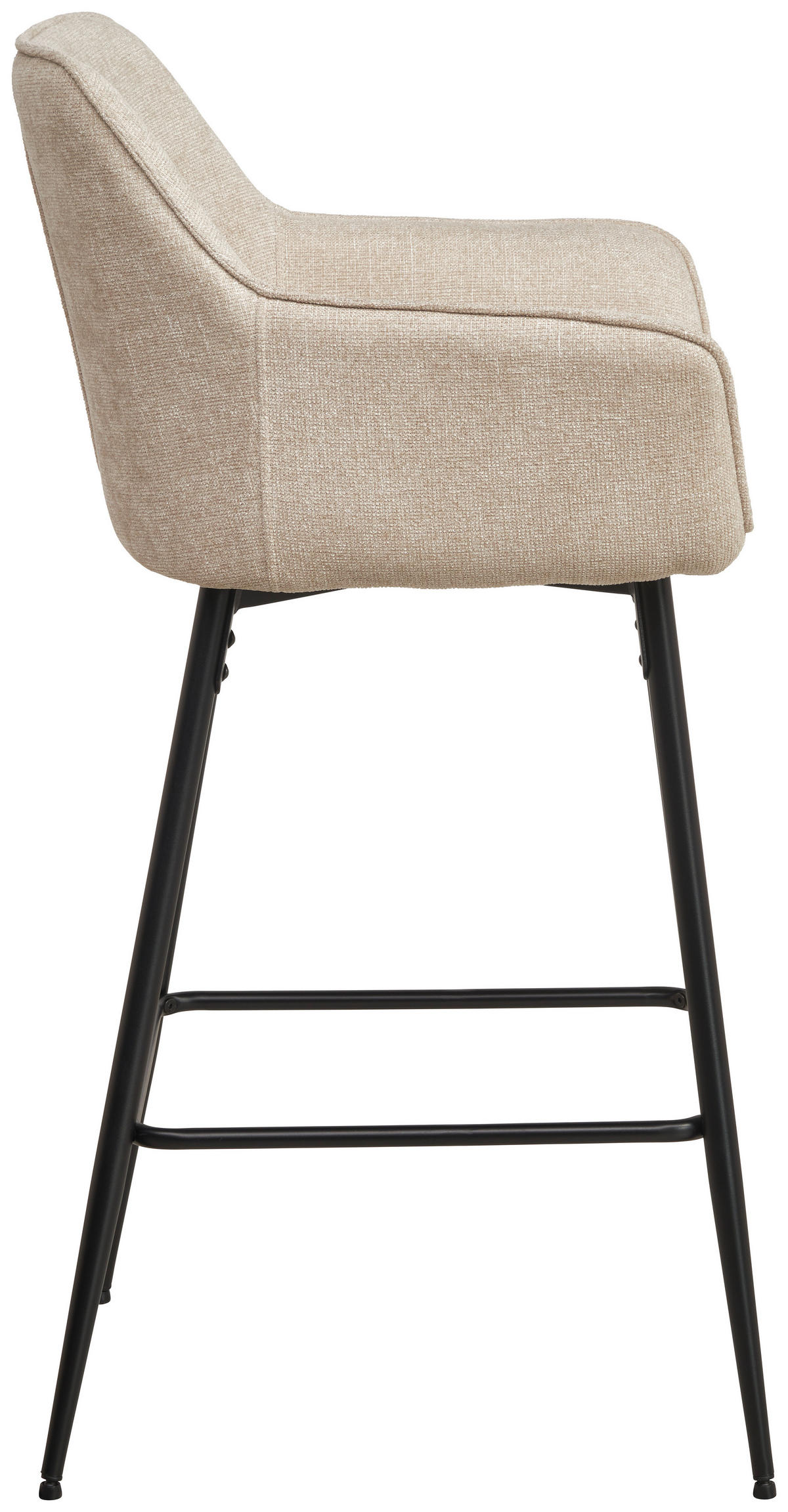 BAROVÁ STOLIČKA, čierna, béžová - čierna/béžová, Konventionell, kov/drevo (57/105/57cm) - MID.YOU