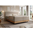 BOXSPRINGBETT 180/200 cm  in Champagner  - Champagner/Schwarz, Natur, Holz/Textil (180/200cm) - Valnatura