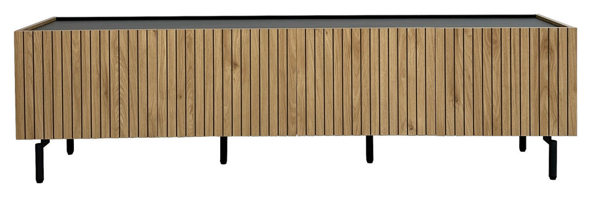 TV-BÄNK LINO  i 181/50/40 cm  - svart/ekfärgad, Design, metall/trämaterial (181/50/40cm) - Xora