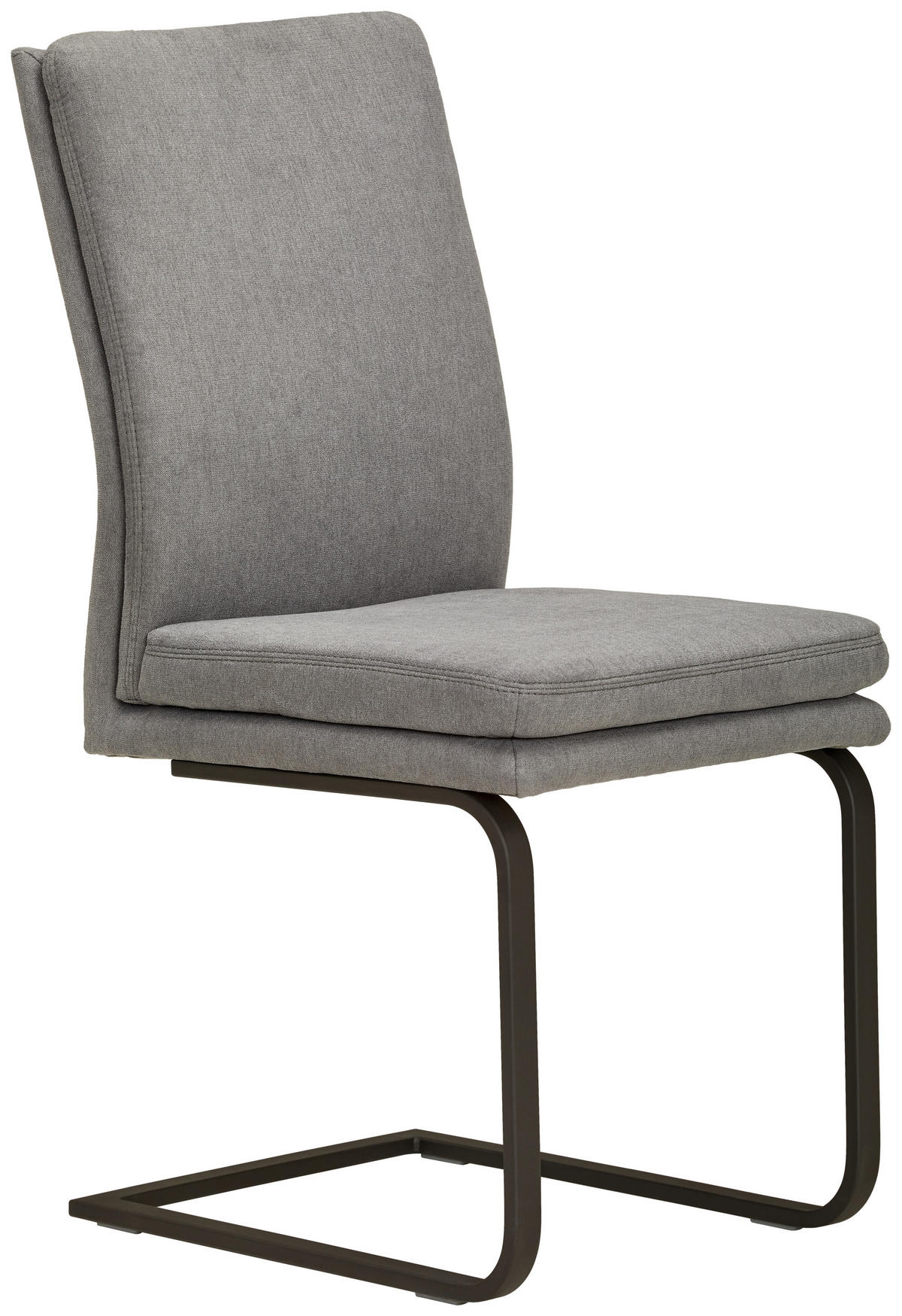 SCHWINGSTUHL  in Edelstahl Flachgewebe  - Schwarz/Grau, Design, Textil/Metall (47/100/64cm) - Novel