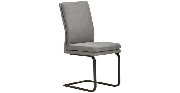 SCHWINGSTUHL  Stoffauswahl Flachgewebe  - Schwarz/Grau, Design, Textil/Metall (47/100/64cm) - Novel