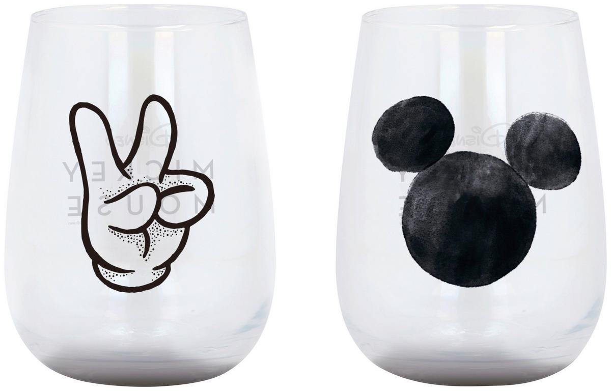 GLÄSERSET  2-teilig  - Transparent, Basics, Glas (22,6/9/16cm) - Disney