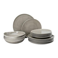 KOMBISERVICE Hellgrau Junto 18-teilig 6 Personen  - Hellgrau, Basics, Keramik (32/31,7/28,1cm) - Rosenthal