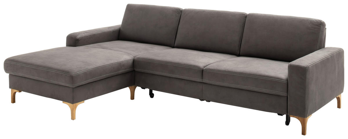 ECKSOFA in Mikrofaser Anthrazit  185/278 cm  - Anthrazit/Beige, Design, Textil (185/278cm) - Pure Home Lifestyle