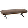HOCKERBANK in Holz, Textil Hellbraun  - Hellbraun/Schwarz, Design, Holz/Textil (150/43/60cm) - Dieter Knoll