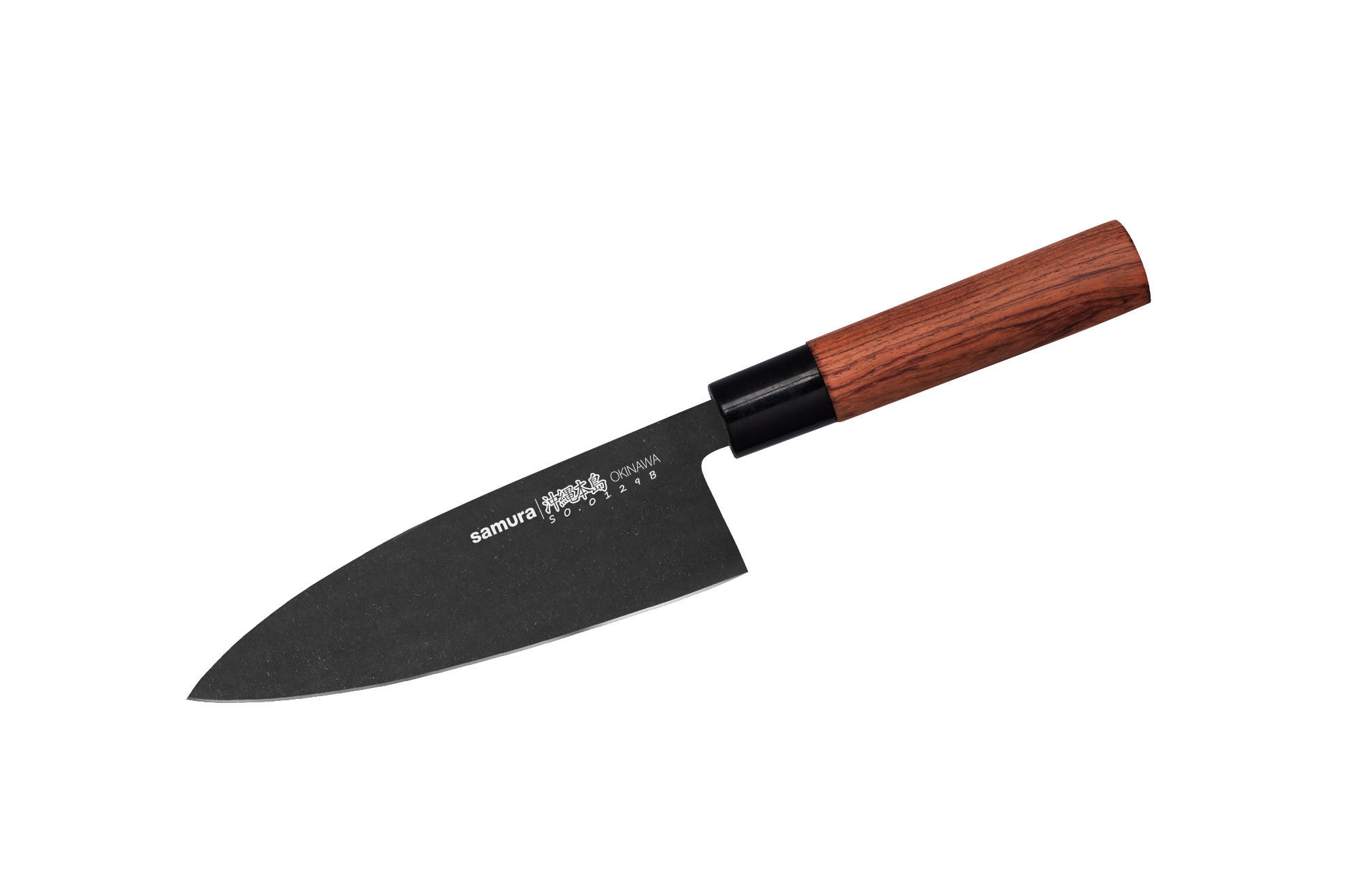 KUHINJSKI NOŽ  Okinawa 32,6/5,4/2,3 cm           nerjaveče jeklo - črna/rjava, Basics, kovina/les (32,6/5,4/2,3cm) - Samura