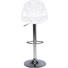 BARHOCKER Chromfarben, Weiß - Chromfarben/Weiß, Design, Kunststoff/Metall (45/85/50cm) - KARE-Design