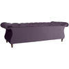 CHESTERFIELD-DREISITZER-SOFA Lila Velours  - Lila/Nussbaumfarben, Design, Holz/Textil (253/80/100cm) - Max Winzer