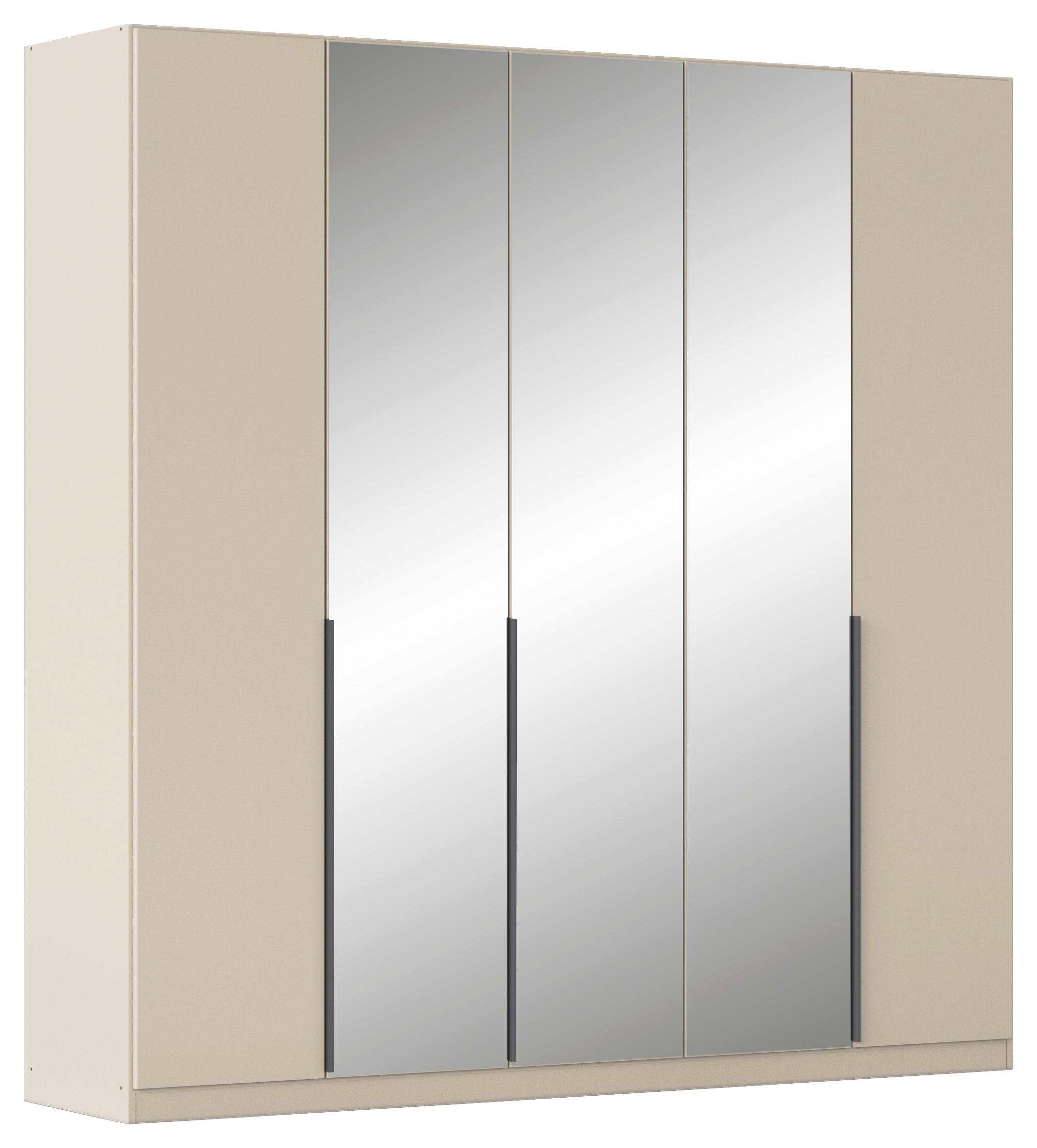 DREHTÜRENSCHRANK 226/229/54 cm,  in Champagner, 5  - Champagner/Grau, MODERN, Holzwerkstoff/Metall (226/229/54cm) - Rauch Möbel