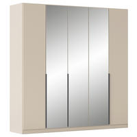 DREHTÜRENSCHRANK 226/229/54 cm,  in Champagner, 5 Tür(en)  - Champagner/Grau, MODERN, Holzwerkstoff/Metall (226/229/54cm) - Rauch Möbel
