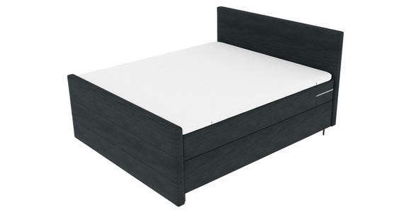 BOXSPRINGBETT 180/200 cm  in Anthrazit  - Anthrazit/Schwarz, KONVENTIONELL, Textil/Metall (180/200cm) - Carryhome