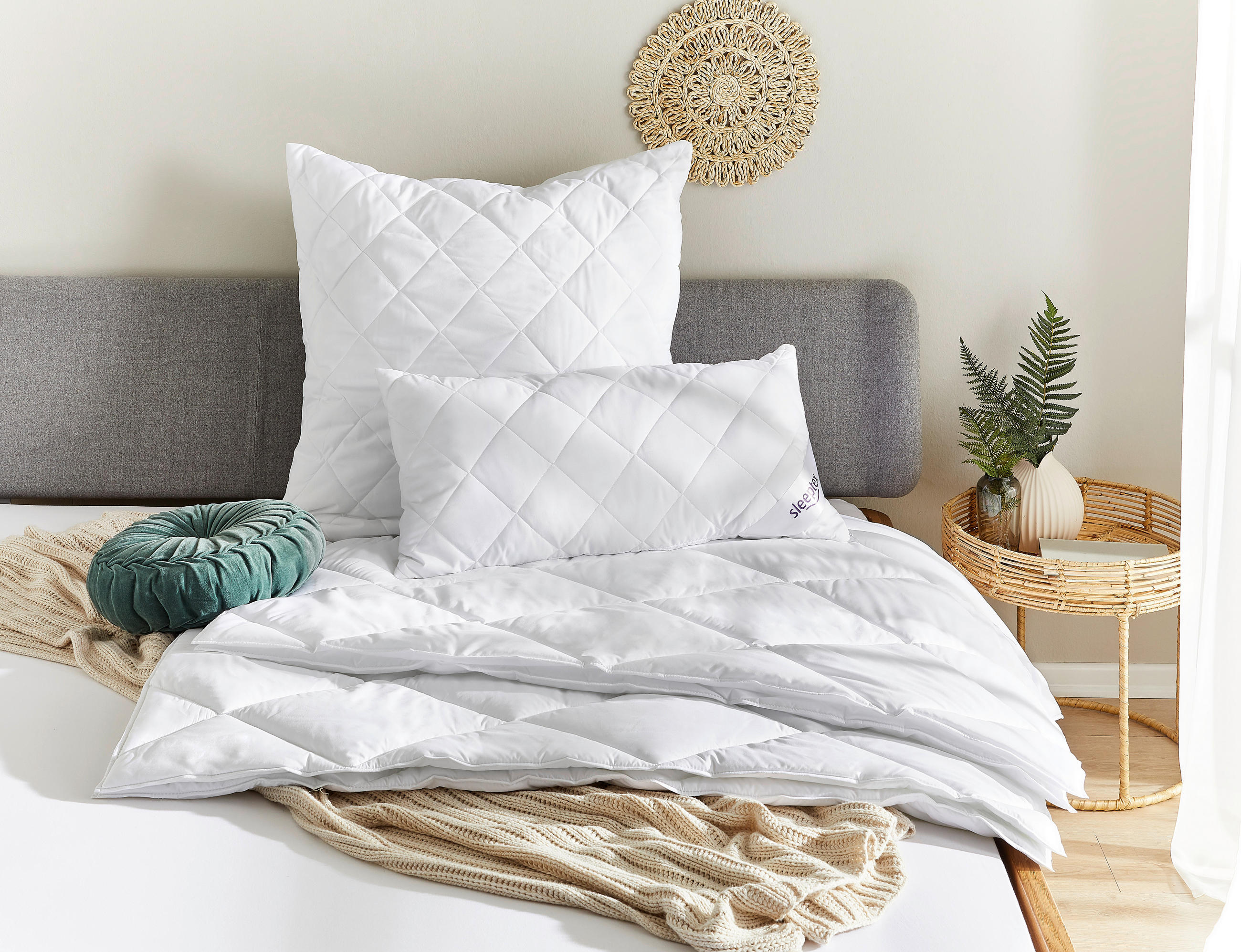 SOMMERBETT Oviedo 135/200 cm - Weiß, Basics, Textil (135/200cm) - Sleeptex