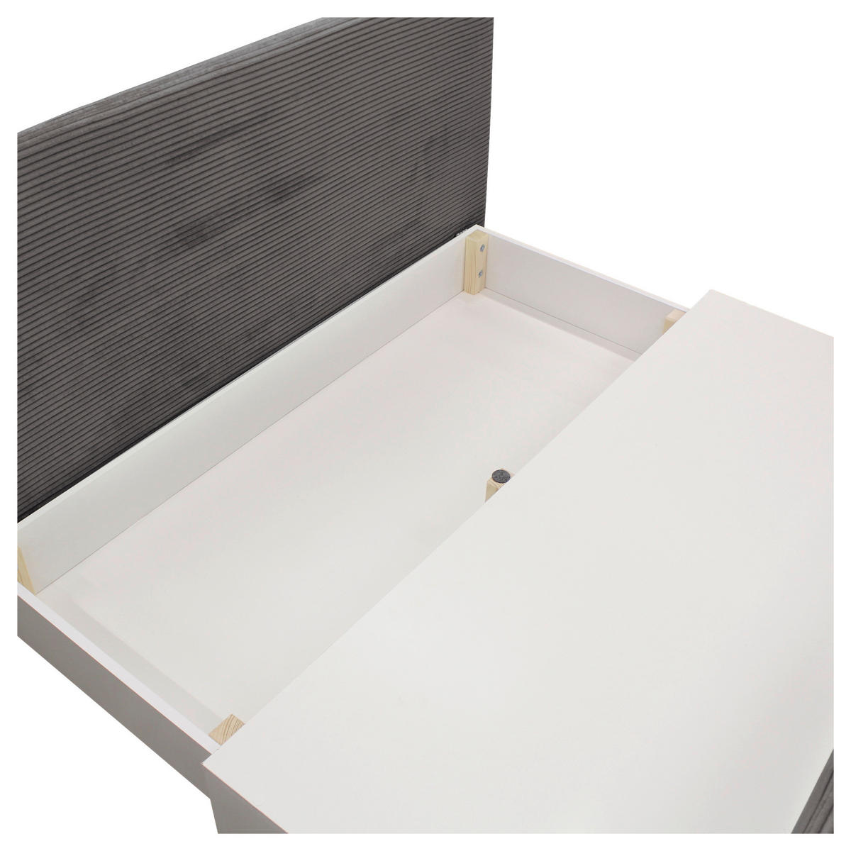 SCHLAFSOFA  in Cord Grau  - Schwarz/Grau, Design, Kunststoff/Textil (154/93/85cm) - MID.YOU