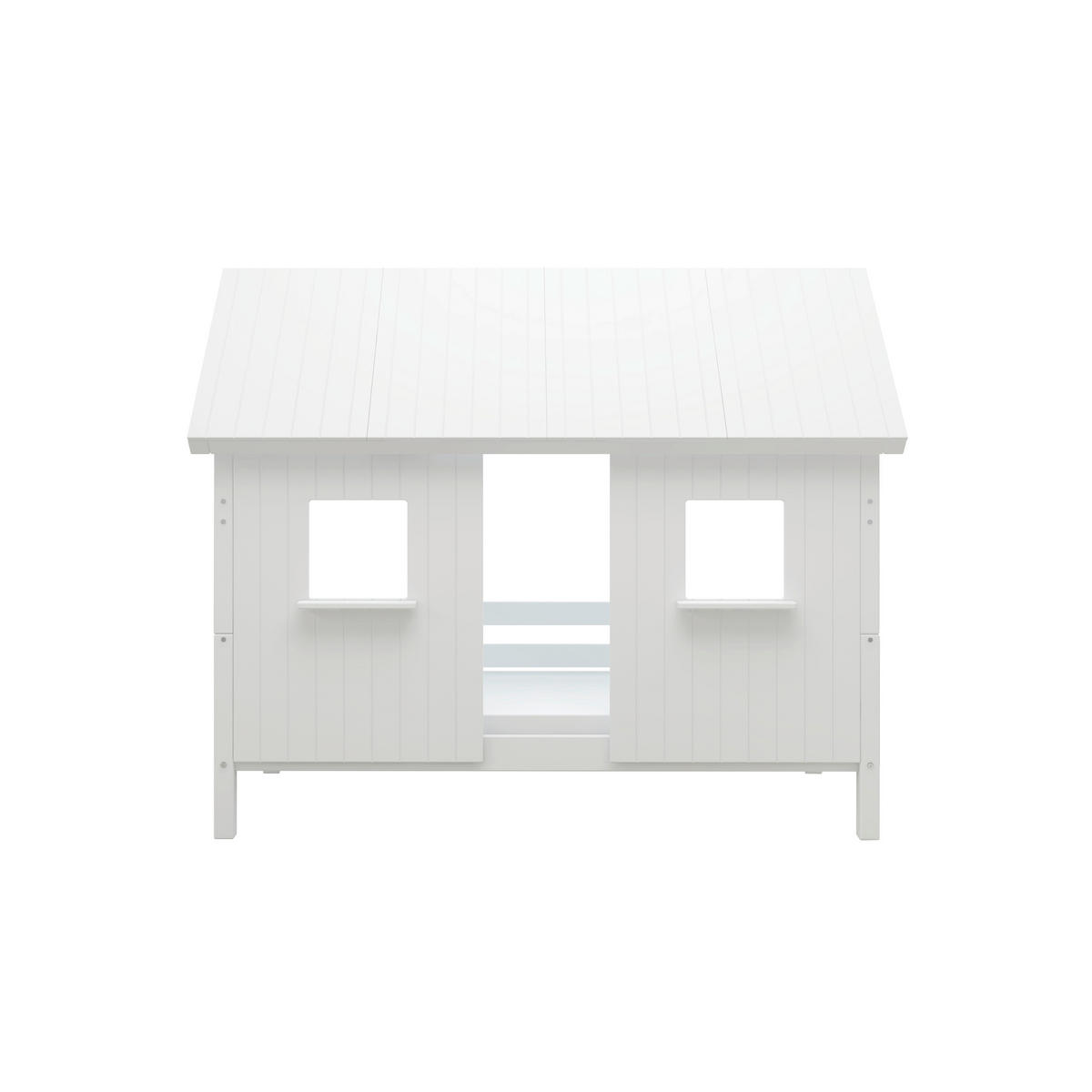 HAUSBETT 90/200 cm,  in Rosa, Weiß, Rollrost  - Rosa/Weiß, MODERN, Holz (90/200cm) - Chameo