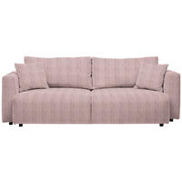 SCHLAFSOFA  mit Stoffauswahl, Schlafen auf Sitzhöhe, Rücken echt Cord Rosa  - Schwarz/Rosa, Design, Kunststoff/Textil (250/92/105cm) - Carryhome
