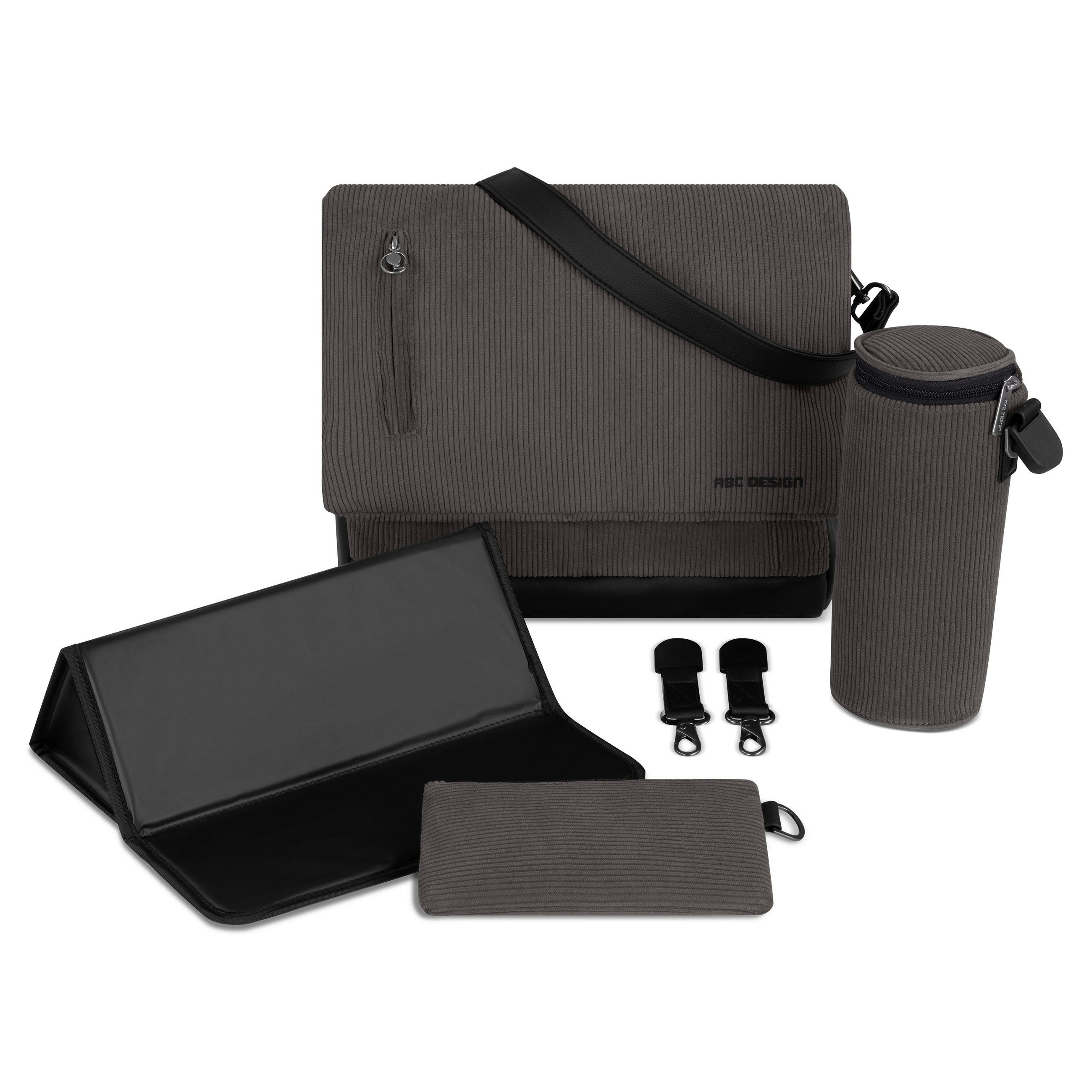 WICKELTASCHE Urban  - Dunkelgrau/Schwarz, Basics, Textil (16/32/29cm) - ABC Design