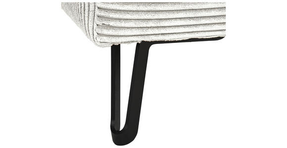 ECKSOFA Naturfarben Cord Zierkissen, Rückenkissen, Rücken echt, Sitztiefenverstellung  - Schwarz/Naturfarben, KONVENTIONELL, Textil/Metall (250/185cm) - Carryhome